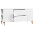 vidaXL TV skrinka biela 102x44,5x50 cm spracované drevo