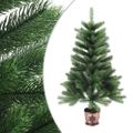 vidaXL Osvetlený umelý vianočný stromček s guľami 90 cm, zelený