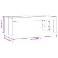 vidaXL Konferenčný stolík betónový sivý 102x50x36 cm kompozitné drevo