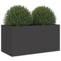 vidaXL Kvetináč čierny 62x30x29 cm oceľ