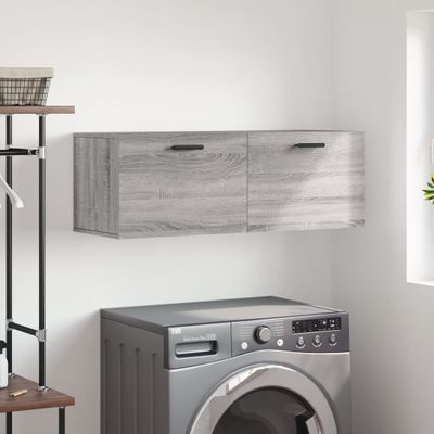 vidaXL Nástenná skrinka sivá sonoma 100x36,5x35 cm kompozitné drevo