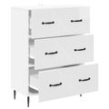 vidaXL Zásuvkový kabinet Biela s vysokým leskom 66 x 34,5 x 89,5 cm