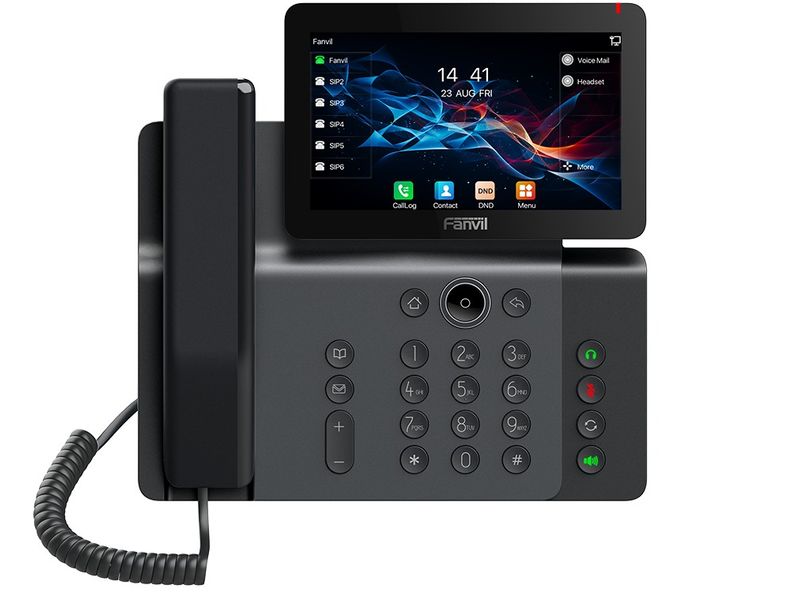 Fanvil V66 SIP telefón, 7'' bar.disp., WiFi, BT, dual Gbit, PoE, H.264