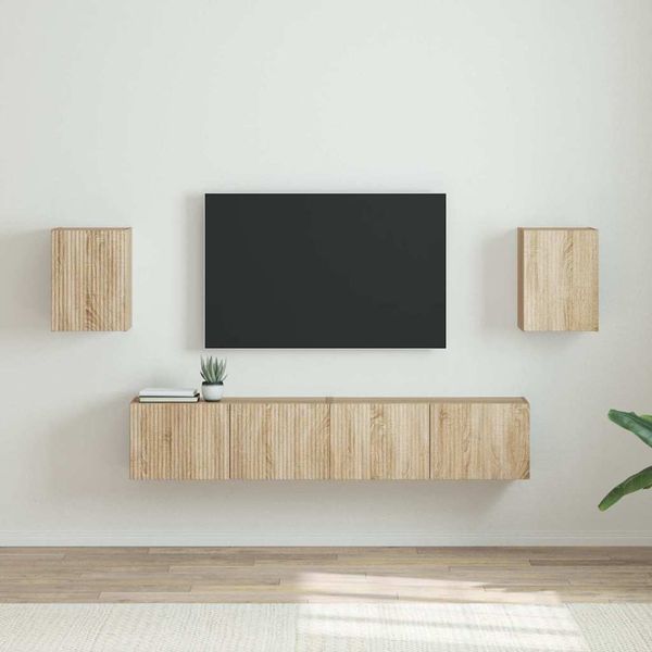 vidaXL TV nástenná skriňa Nástenný 2 pcs Sonoma 30 x 31 x 40 cm