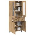 vidaXL Highboard 2 ks Remeselný dub 69,5 x 34 x 180 cm