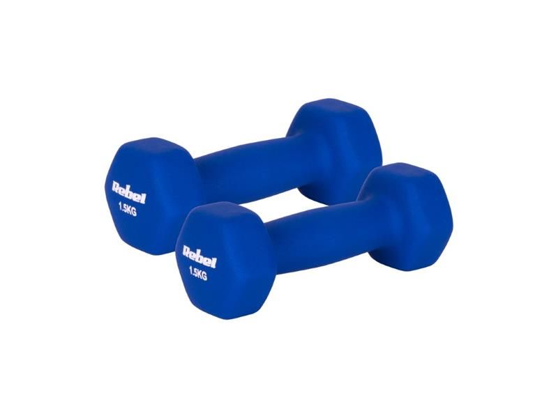 Sada liatinových a neoprénových činiek HEX REBEL RBA-2330-1,5 2x1,5kg