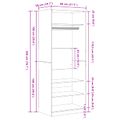 vidaXL Šatná skriňa Remeselný dub 80 x 50 x 200 cm Kompozitné drevo
