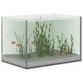 vidaXL Akvárium s úložiskom Priehľadná 30 x 20 x 20 cm Sklo