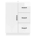vidaXL Servírovacia skriňa Biela s vysokým leskom 66 x 34,5 x 87 cm