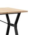 vidaXL Jedálenský stolík v tvare Y 160x80x75,5 cm borovica a oceľ