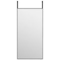 vidaXL Zrkadlo na dvere čierne 40x80 cm sklo a hliník