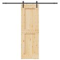 vidaXL Posuvné dvere NARVIK 70 x 210 cm (213,5 cm) Prírodná a čierna