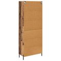 vidaXL Highboard Staré drevo 69,5 x 34 x 180 cm Kompozitné drevo