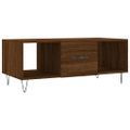 vidaXL Konferenčný stolík hnedý dub 102x50x40 cm kompozitné drevo