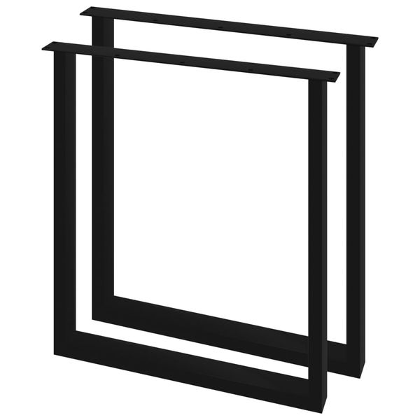 vidaXL Stolové nohy na jedálenský stôl 2 ks, rám v tvare O 70x72 cm