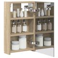 vidaXL Kúpeľňová zrkadlová skrinka Sonoma dub 30 x 10,5 x 50 cm