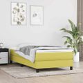 vidaXL Posteľný rám s boxspringom zelený 80x200 cm látka