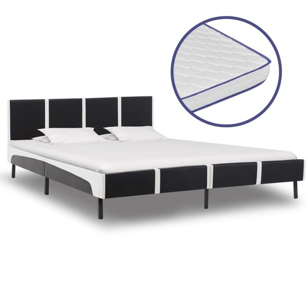 vidaXL Posteľ s matracom s pamäťovou penou 180x200 cm umelá koža