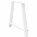 vidaXL Nohy k jedálenskému stolu v tvare A, 2 ks, biele, 100 x (72-73) cm, oceľové