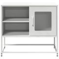 vidaXL TV skrinka biela 68x39x60,5 cm oceľ