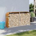 vidaXL Držiak na polená drevený vzhľad 180x45x100 cm pozinkovaná oceľ