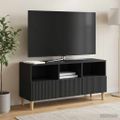 vidaXL TV skrinka 102 x 34,5 x 50 cm Čierna Kompozitné drevo
