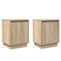 vidaXL Nočný stolík 2 ks Sonoma dub 39 x 34,5 x 50 cm Kompozitné drevo