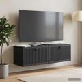 vidaXL Nástenná TV skrinka Čierna 98 x 31 x 30 cm Kompozitné drevo