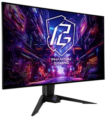 POUŽITÉ - Phantom Gaming by Asrock monitor PGO32UFS 32" /OLED/3840x2160/240Hz/275cd/m2/0,03ms/DP/HDMI/USB-C/repro/VESA/ OLED monitor, herní, 31,5", 3840×2160, 16:9, 240Hz, 0,03ms, 275cd/m2, 2× DisplayPort, 2× HDMI, 3× USB, USB-C, repro, Wi-Fi anténa