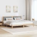 vidaXL Rám postele Svetlosivá 200 x 200 cm Masívne borovicové drevo