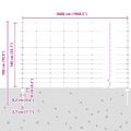 vidaXL Vonkajšie divoké oplotenie s posteľami 50 x 1,4 m Strieborná