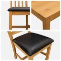 vidaXL Jedálenská súprava 5 ks Čierna Masívne dubové drevo