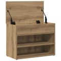 vidaXL Lavica na topánky dub artisan 60x30x45 cm kompozitné drevo