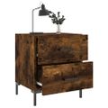 vidaXL Nočné stolíky 2 ks dymový dub 40x35x47,5 cm kompozitné drevo