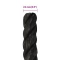 vidaXL Pracovné lano čierne 24 mm 25 m polypropylén