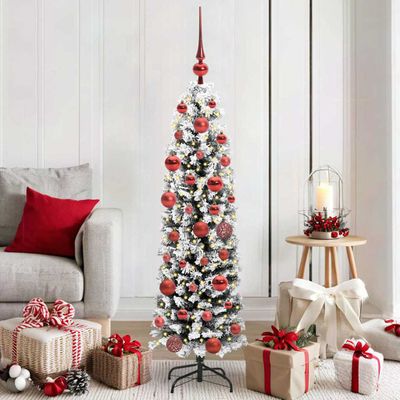vidaXL Umelý vianočný stromček Zelená 150 cm PVC, oceľ a plast