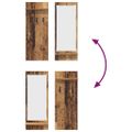 vidaXL Vešiak na stenu Nástenná montáž Staré drevo 70 x 10 x 90 cm
