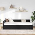 vidaXL Rohový rám postele s čelnou doskou Čierna 100 cm x 200 cm Zamat