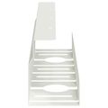vidaXL Úložný box na káble pod stôl 2 ks Biela 43 x 9 x 11 cm Oceľ
