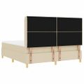vidaXL Posteľ s pružinovým rámom Krémová 180 x 200 cm látka