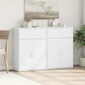 vidaXL Komody 2 ks biele 60x30x84 cm kompozitné drevo