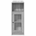 vidaXL Barový stôl s policami sivý sonoma 101x40x103,5cm kompoz. drevo