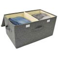 vidaXL Úložné krabice Netkaná látka 2 oddiely Antracitová