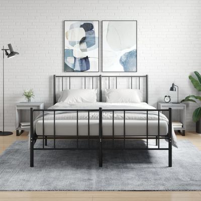 vidaXL Nočné stolíky 2 ks sivý dub sonoma 40x35x50 cm kompozitné drevo
