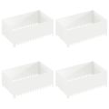 vidaXL Obrubník trávnika 4 ks 100 x 60 x 35 cm Oceľ Biela