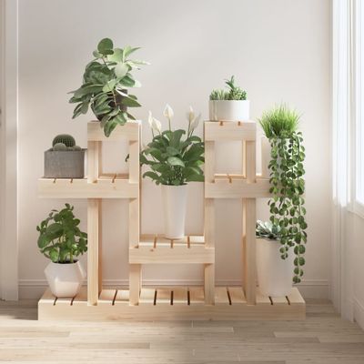 vidaXL Stojan na rastliny 104,5x25x77,5 cm masívna borovica