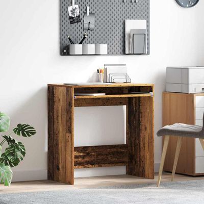 vidaXL Stôl so zásuvkou Staré drevo 77,5 x 43 x 79 cm Kompozitné drevo