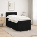 vidaXL Posteľ boxspring s matracom Čierna 80 x 200 cm Látka