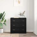 vidaXL Servírovacia skriňa Čierny dub 70 x 35,5 x 67,5 cm