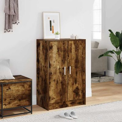 vidaXL Botník dymový dub 60x35x92 cm spracované drevo
